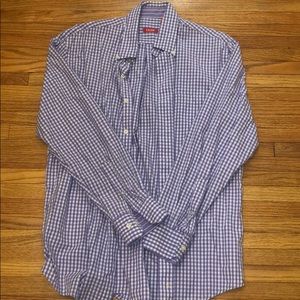 Men’s IZOD purple checkered dress shirt